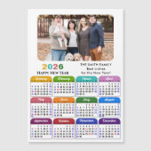 Moderne 2025 Kleurrijke Kalender Foto Magnetisch (Voorkant)