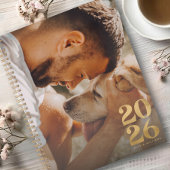 Moderne 2026 Aanpassen Foto Faux Gold Folie Glitte Planner