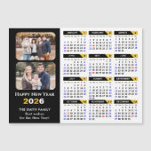 Moderne 2026 Agenda 2 Foto Zwart Goud Magnetisch (Voorkant)