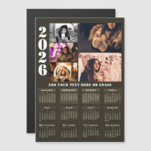 Moderne 2026 Agenda 5 Foto Collage Magneetkaart