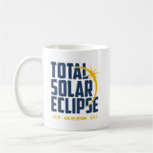 Moderne 2026 Eclipse Aandenken Koffiemok (Links)
