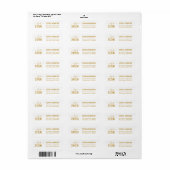 Moderne 2026 Gouden Script Typografie Afstudeercer Etiket (Full Sheet)
