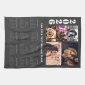 Moderne 2026 Kalender 5 Foto Collage Keuken Handdo Theedoek (Horizontaal)