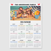 Moderne 2026 kalender aangepaste foto collage magn (Voorkant)