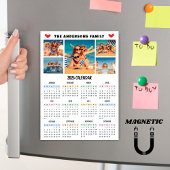 Moderne 2026 kalender aangepaste foto collage magn