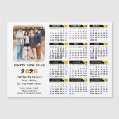 Moderne 2026 Kalender Foto Zwart Goud Magnetisch (Voorkant)