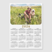Moderne 2026 magnetische fotokalender zwart wit (Voorkant)