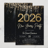 Moderne 2026 Oud en Nieuw-feest  Kaart (Voorkant / Achterkant)