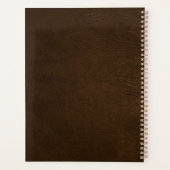 Moderne 2027 gouden monogram naam script elegant planner (Achterkant)