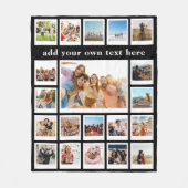 Moderne 20 Afbeelding gepersonaliseerde fotocollag Fleece Deken (Voorkant)
