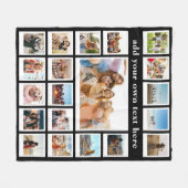 Moderne 20 Afbeelding gepersonaliseerde fotocollag Fleece Deken (Voorkant (Horizontaal))