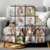 Moderne 20 foto collage gepersonaliseerde eenvoudi fleece deken