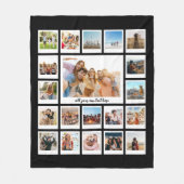 Moderne 20 fotocollage fleece deken (Voorkant)