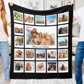 Moderne 20 fotocollage fleece deken