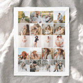 Moderne 20 fotocollage fleece deken