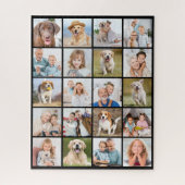 Moderne 20 Fotocollage Gepersonaliseerde 520 stuk Legpuzzel (Verticaal)