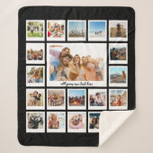Moderne 20 fotocollage sherpa deken (Voorkant)