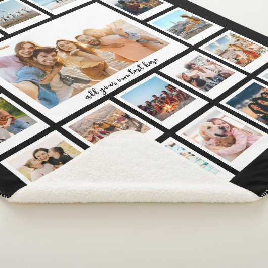 Moderne 20 fotocollage sherpa deken (3/4)
