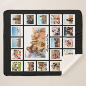 Moderne 20 fotocollage sherpa deken (Voorkant (horizontaal))