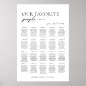 Moderne 20 Tafels Welkom Zitplaatskaart Poster (Voorkant)