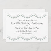 Moderne 20e China huwelijksjubileum uitnodiging (Voorkant / Achterkant)