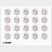 Moderne 20e verjaardagsfeest sticker (Vel)