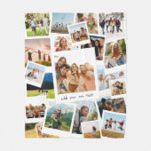 Moderne 21 Afbeelding plakboek fotocollage Fleece Deken (Voorkant)