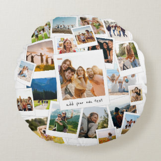 Moderne 21 Afbeelding plakboek fotocollage Rond Kussen