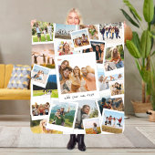 Moderne 21 Afbeelding plakboek fotocollage Sherpa Deken