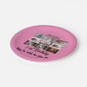 Moderne 21e verjaardag gepersonaliseerd 9 Foto Col Papieren Bordje (Gekanteld)