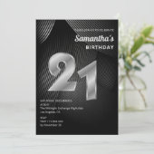 Moderne 21e verjaardag uitnodiging (Staand voorkant)