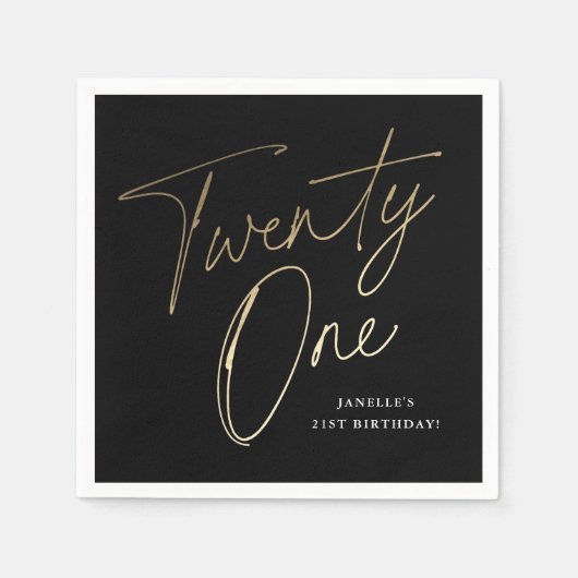 Moderne 21e verjaardag van Manuscript Black en Gol Servet (Voorkant)