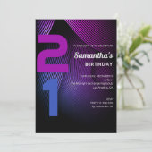 Moderne 21e verjaardag van Stripes Kaart (Staand voorkant)