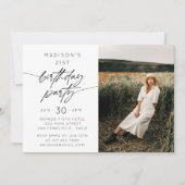 Moderne 21e verjaardagsfeestfoto | Horizontaal Kaart (Voorkant)