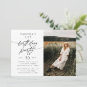 Moderne 21e verjaardagsfeestfoto | Horizontaal Kaart (Staand voorkant)