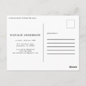 Moderne 21ste verjaardag typografie zwart en goud briefkaart (Achterkant)