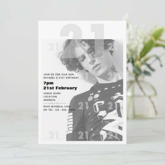 Moderne 21ste verjaardag van de JONGE partij URBAN Kaart (Staand voorkant)
