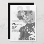 Moderne 21ste verjaardag van de JONGE partij URBAN Kaart (Voorkant / Achterkant)