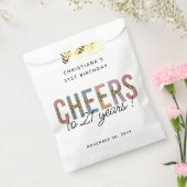 Moderne 21ste verjaardag van de Leopard van de Par Bedankzakje (Gezegeld)