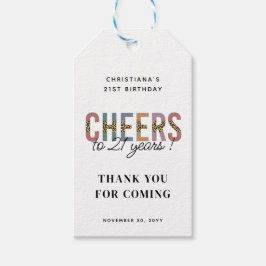 Moderne 21ste verjaardag van de Leopard van de Par Cadeaulabel