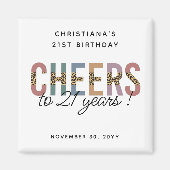 Moderne 21ste verjaardag van de Leopard van de Par Magneet (Voorkant)