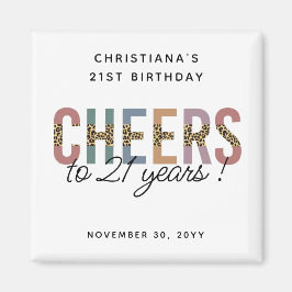 Moderne 21ste verjaardag van de Leopard van de Par Magneet