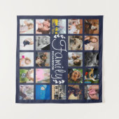 Moderne 22-serie Foto Collage & White Laurel Navy Wandkleed (Voorkant (horizontaal))