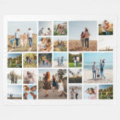 Moderne 23 foto collage fleece deken (Voorkant (Horizontaal))