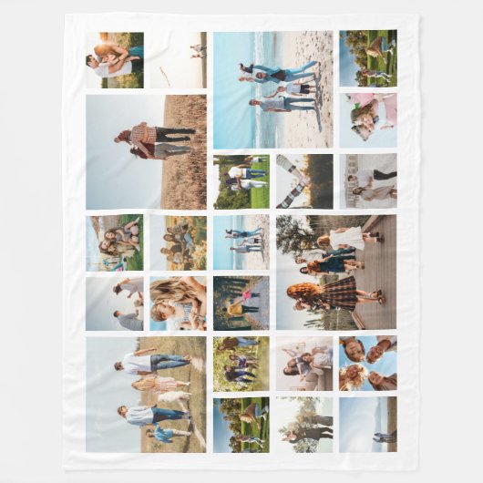 Moderne 23 fotocollage fleece deken (Voorkant)