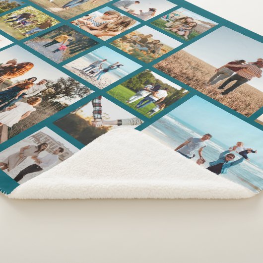 Moderne 23 fotocollage sherpa deken (3/4)