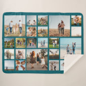 Moderne 23 fotocollage sherpa deken (Voorkant (horizontaal))