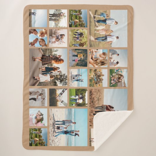 Moderne 23 fotocollage sherpa deken (Voorkant)