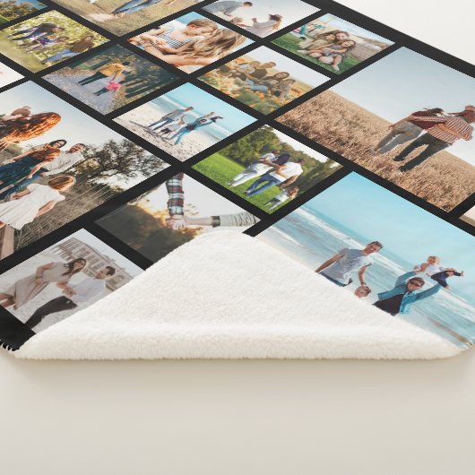 Moderne 23 fotocollage sherpa deken (3/4)