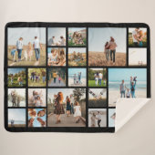 Moderne 23 fotocollage sherpa deken (Voorkant (horizontaal))